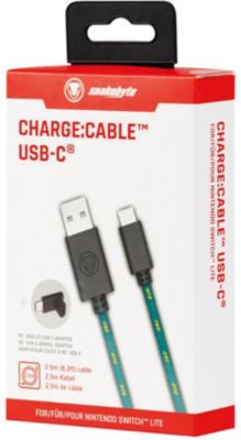 Nintendo Switch Charge Cable USB-C (2.5m + 90 Grad Winkel-Adapter)